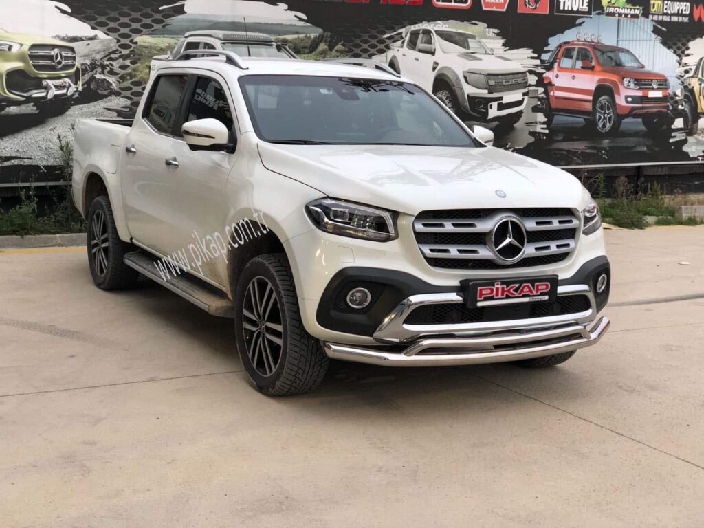 Mercedes X Class Krom İkili Ön Koruma