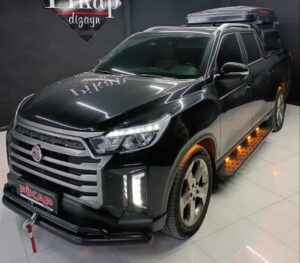 Ssangyong Musso Grand Yazılı Led'li Basamak - 5