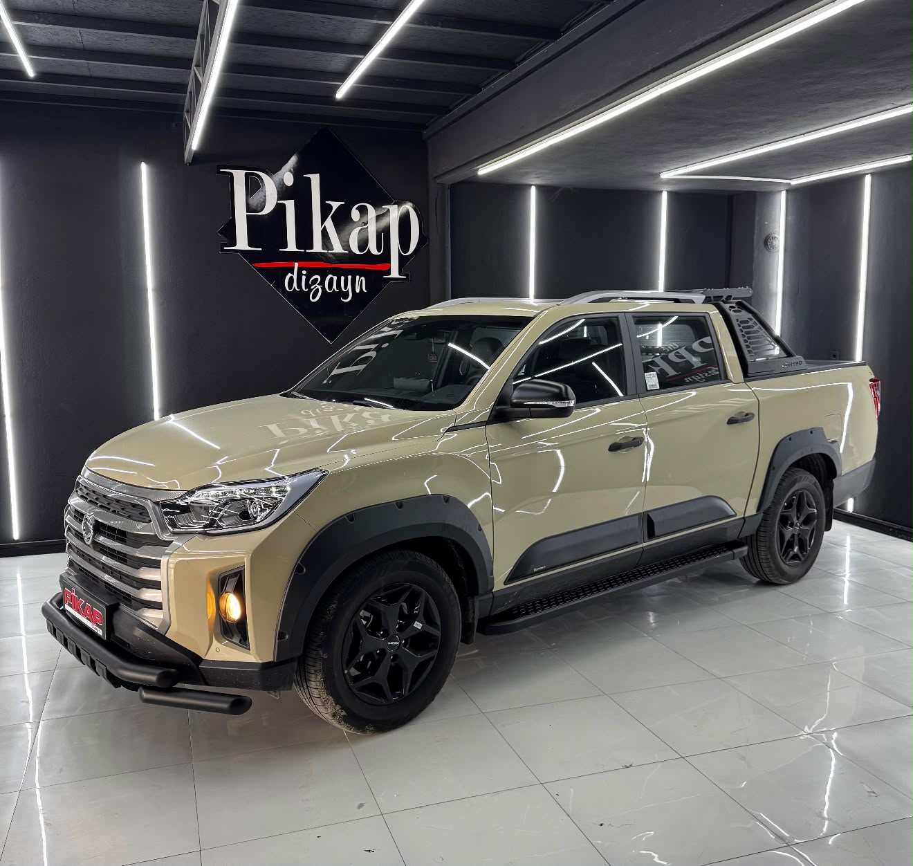 KGM MussoGrand Siyah Alüminyum Yan Basamak